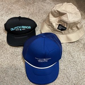 3 dutch bros hats bundle